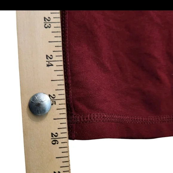 JAANUU Women's Size LARGE PETITE BURGUNDY Bootcut Yoga Scrub Pants J95141P - Picture 9 of 9